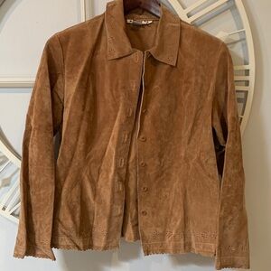 Genuine Leather button up Blazer